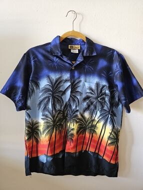 Vintage Sunset Palm Hawaiian Shirt